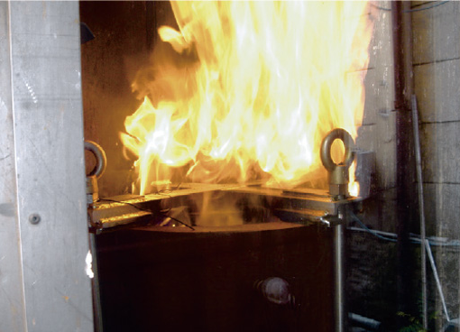 Start of fire behaviour test