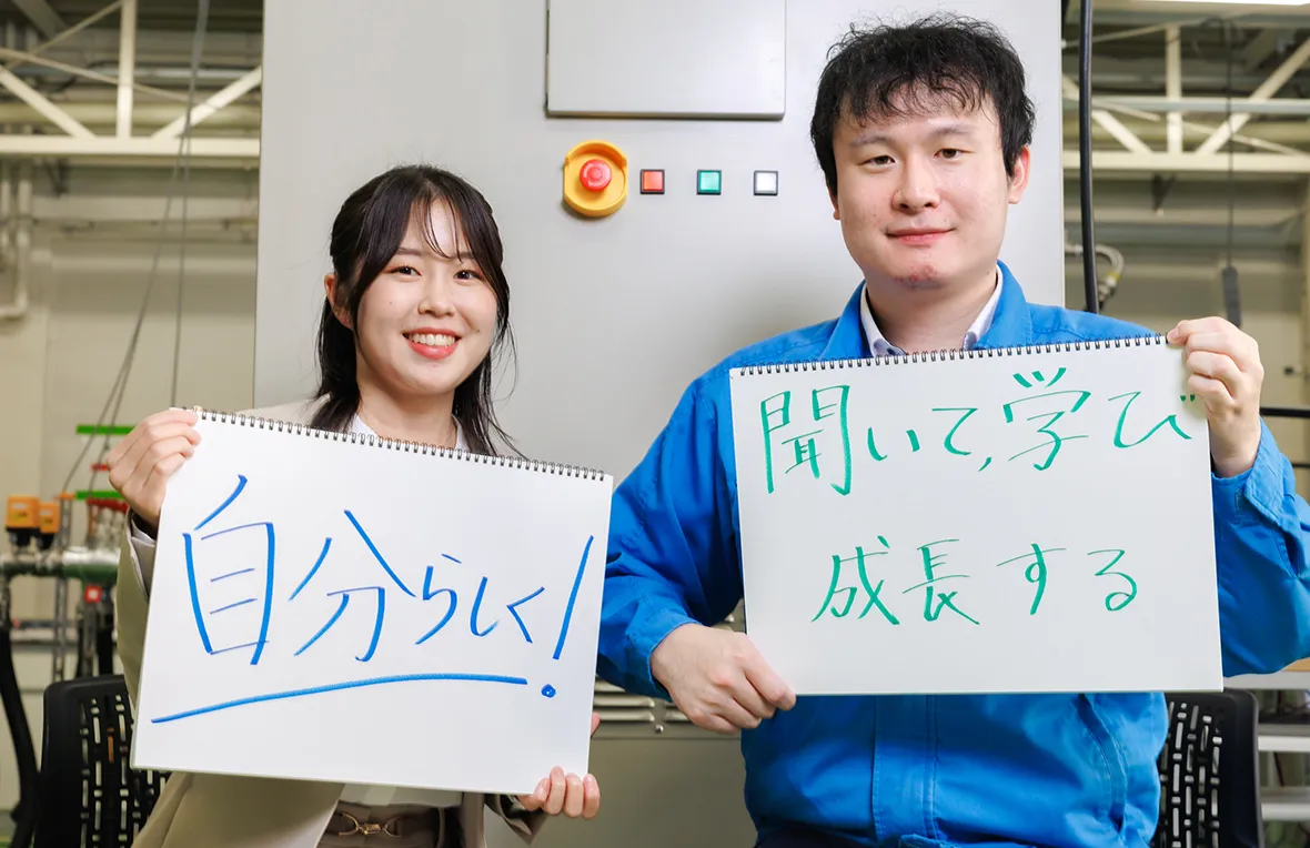 Katayama (left), Mr. Sugihara (right) 